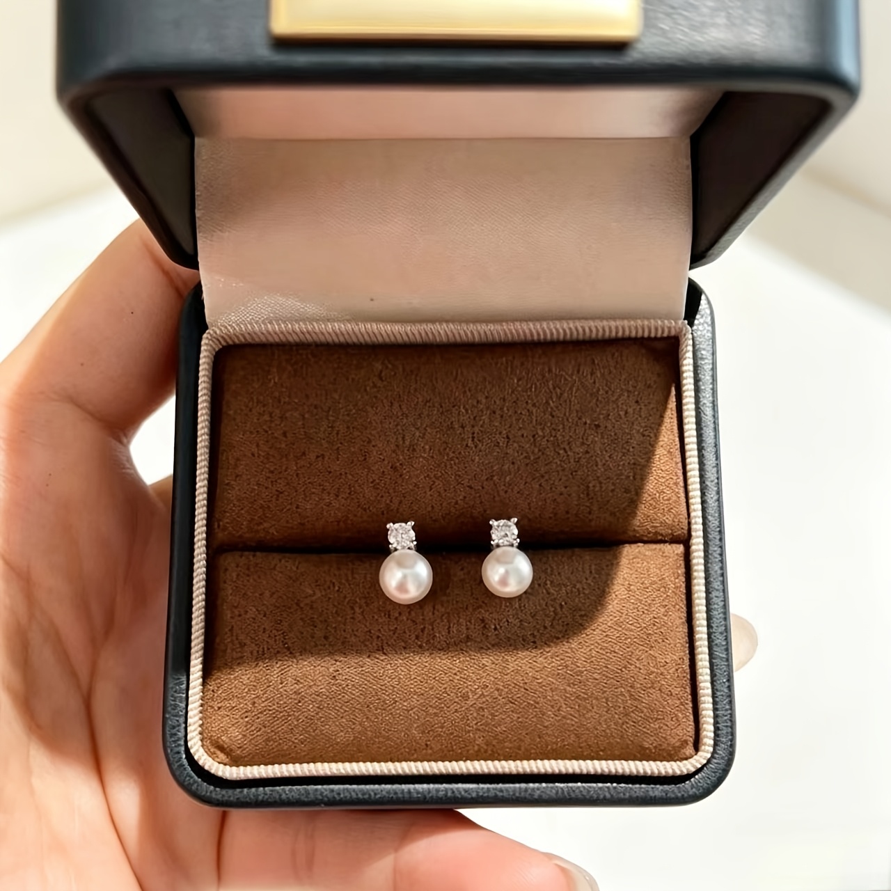 8mm Minimalist White Stud Earrings for Women